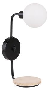 Nástěnná lampa s poličkou PONIO - 1xG9, 25W, černá / bílá