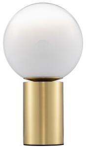 Bílo-zlatá skleněná stolní lampa Nova Luce Vita
