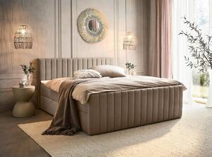 AMERICKÁ POSTEL, 140/200 cm, šedohnědá Boxxx - Postele s úložným prostorem, Online Only