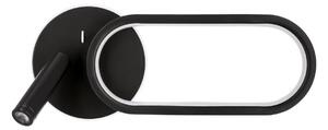 LED nástěnná lampa k posteli MONET - 13W, 3000-6000K (teplá-studená bílá), černá