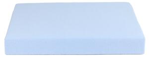 Jersey prostěradlo PREMIUM LINE 805 světle modrá, 100x200 cm