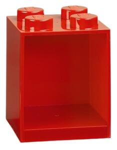 Červená nástěnná police LEGO® Storage 21 x 16 cm