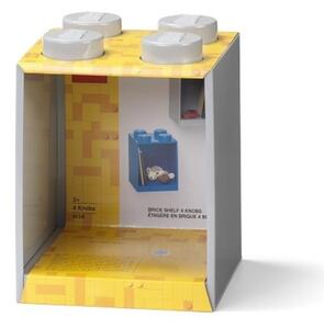 Lego® Šedá nástěnná police LEGO® Storage 21 x 16 cm