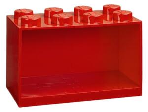 Červená nástěnná police LEGO® Storage 21 x 32 cm