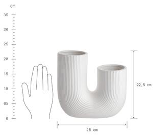 TUBE Váza rýhovaná 23 cm