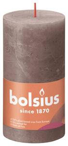 Bolsius Rustikální válcové svíčky Shine 4 ks 130x68mm rustikální taupe