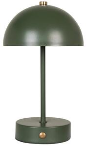 Nordic Living Tmavě zelená kovová stolní LED lampa Halle