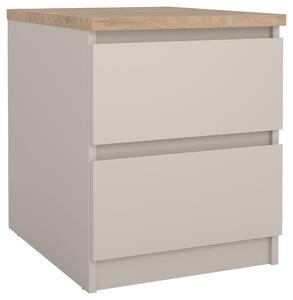 NOČNÍ STOLEK, barvy dubu, kašmírová, 40,4/49,5/50 cm Boxxx, Online Only