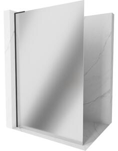 Mexen Kioto L, sprchová zástěna Walk-In 70 x 200 cm, 8mm sklo vzor zrcadlo, černý profil, 800-070-103-70-50