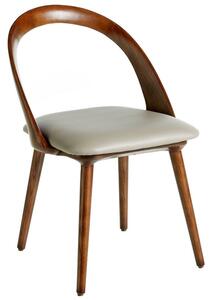 Béžová koženková jídelní židle Angel Cerdá No. 4063