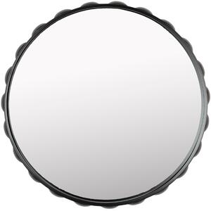 Černé kovové závěsné zrcadlo ZUIVER BUBBLES 50 cm