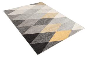 Makro Abra Kusový koberec LAZUR C939B šedý žlutý Rozměr: 140x190 cm