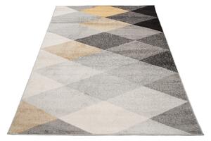 Makro Abra Kusový koberec LAZUR C939B šedý žlutý Rozměr: 300x400 cm