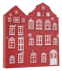 Vánoční dekorace adventní kalendář domeček, 45 cm