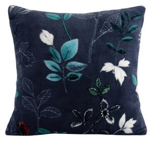 Oboustranný povlak na polštářek DUO SENSE NOCTIFLORA 45x45 cm mikroplyš/flanel, tmavě modrý