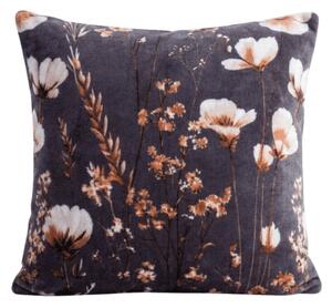 Oboustranný povlak na polštářek DUO SENSE ARVENA 45x45 cm mikroplyš/flanel, tmavě šedý