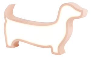 Nástěnné svítidlo do dětského pokoje DOG - 12W, 3000K (teplá bílá), růžové