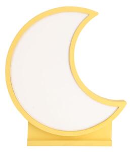 LED dětská stolní lampa MOON - 12W, 3000K (teplá bílá), žlutá