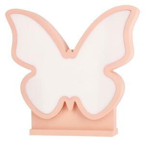 Stolní dětská LED lampička BUTTERFLY - 14W, 3000K (teplá bílá), růžová