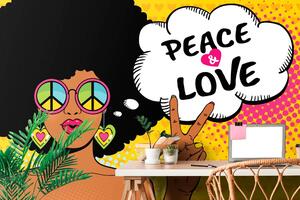 Samolepící tapeta život v míru - PEACE & LOVE