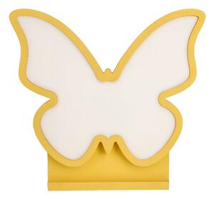 Stolní dětská LED lampička BUTTERFLY - 14W, 3000K (teplá bílá), žlutá