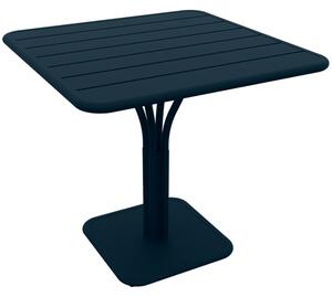 Tmavě modrý kovový stůl Fermob Luxembourg Pedestal 80 x 80 cm