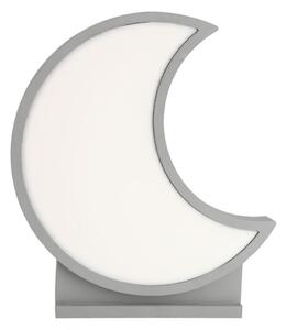 LED dětská stolní lampa MOON - 12W, 3000K (teplá bílá), šedá