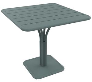 Šedý kovový stůl Fermob Luxembourg Pedestal 80 x 80 cm