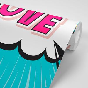 Samolepící tapeta s pop art designem - LOVE