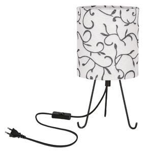 Stolní lampa trojnožka SMALLY - 1xE14, 40W, černá / bílá