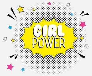 Samolepící tapeta s pop art nápisem - GIRL POWER