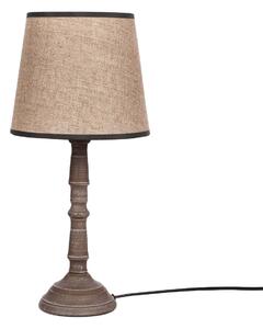 Stolní lampa na noční stolek CARDINALE 1 - 1xE27, 40W, tmavá šedá / tmavý len