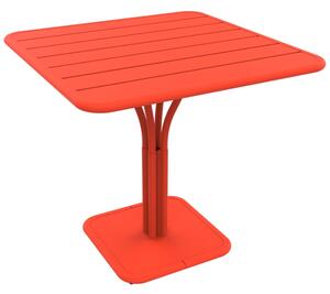 Oranžový kovový stůl Fermob Luxembourg Pedestal 80 x 80 cm
