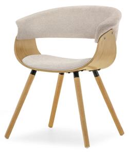 Designová jídelní židle MAITE - dub / béžová