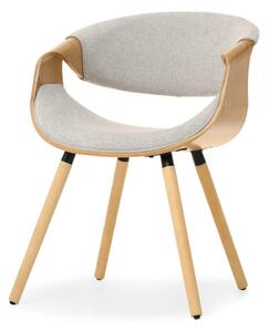 Designová jídelní židle SAROLTA - šedá / dub