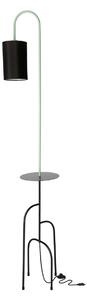 Stojací designová lampa RAVELLO - 1xE14, 40W, černá / zelená