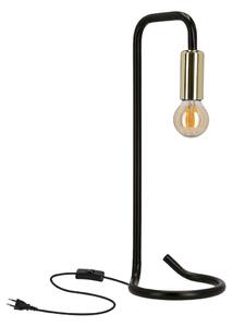 Industriální stolní lampa HERA - 1xE14, 40W, černá / zlatá