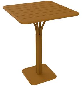 Hnědý kovový barový stůl Fermob Luxembourg Pedestal 80 x 80 cm