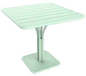 Mátově zelený kovový stůl Fermob Luxembourg Pedestal 80 x 80 cm