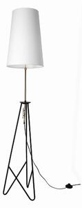 Designová stojací lampa trojnožka TAFLO - 1xE27, 60W, černá / zlatá / bílá