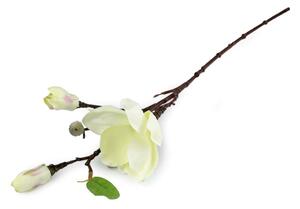 Umělá větvička magnolie - 2 žlutozelená