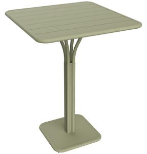 Světle zelený kovový barový stůl Fermob Luxembourg Pedestal 80 x 80 cm