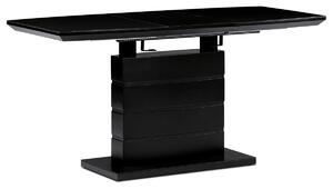 Jídelní stůl 110+40x70 cm, černá HT-420 BK