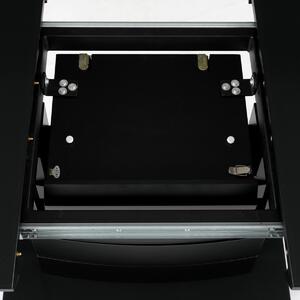 Jídelní stůl 110+40x70 cm, černá HT-420 BK
