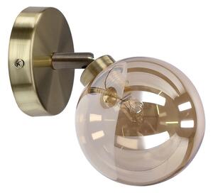 Nástěnné bodové svítidlo RODIA - 1xG9, 40W, patina / jantarové sklo