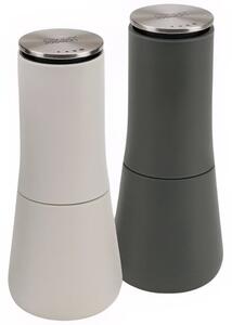 Joseph Joseph Set dvou béžovo-šedých plastových mlýnků na sůl a pepř Milltop 16,9 cm
