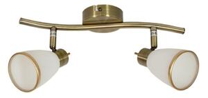 Stropní / nástěnné bodové svítidlo REGENT - 2xG9, 40W, patina / bílé