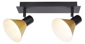 Rabalux 3158 přisazené stropní bodové svítidlo Alvaro 2x40W | E14 - černá, zlatá