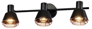 Stropní bodové svítidlo NERIA - 3xE14, 40W, černé / měděné