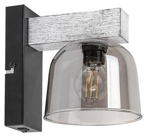 Rabalux 3081 nástěnné svítidlo Cardamom 1x40W | E14 - černá, stříbrná